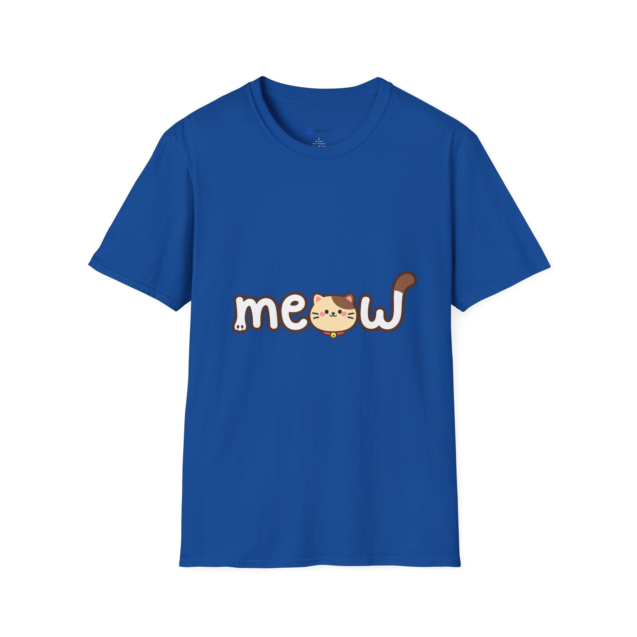 Cat Meow T-Shirt — Cute Cartoon Kitty Graphic Tee