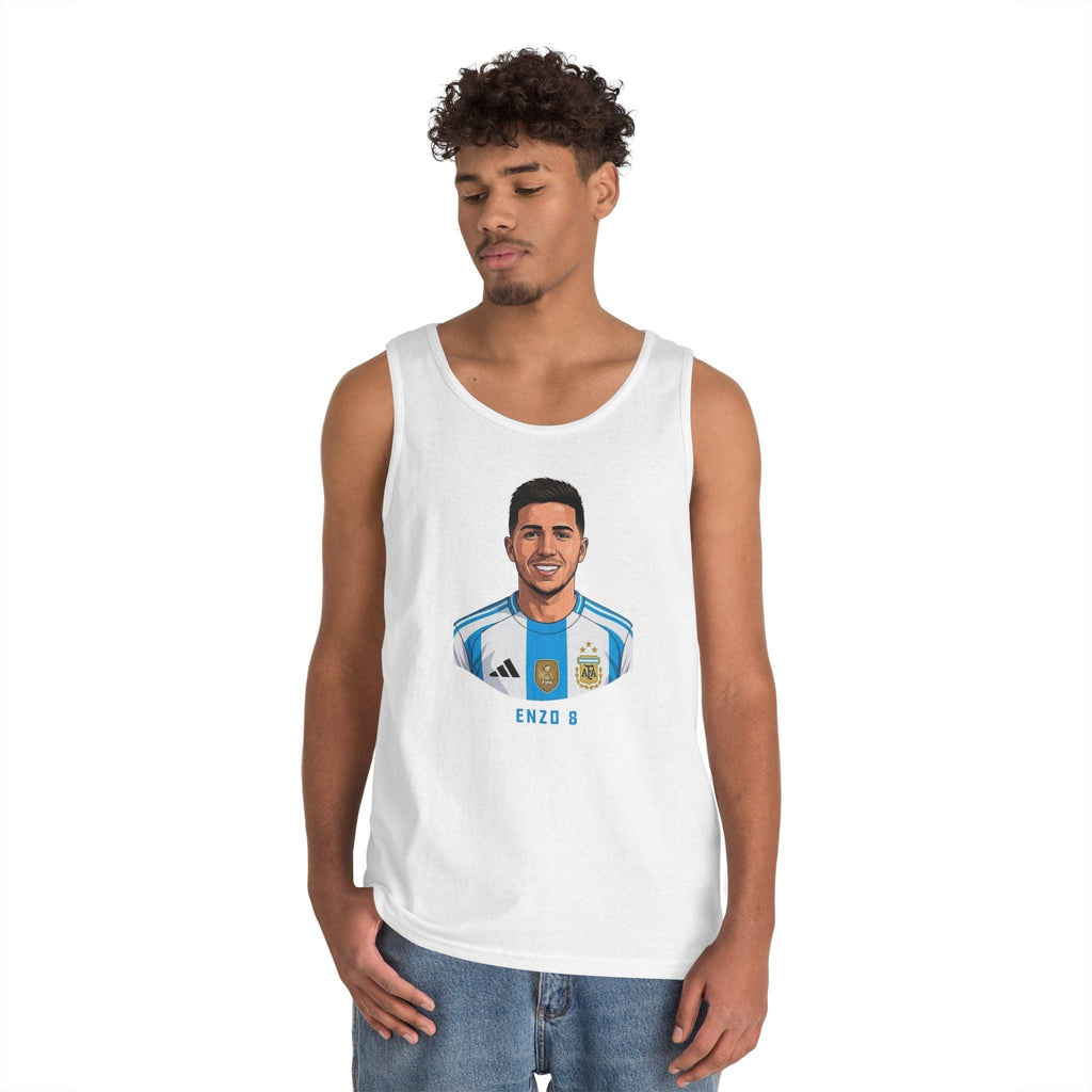 "I am Here to Stay" Argentina Soccer Star Tank Top — Jersey Portrait World Cup 2026.