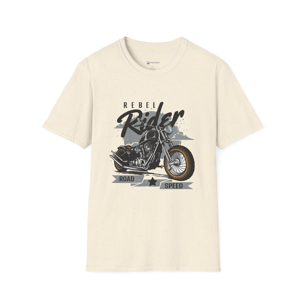 Rebel Rider Motorcycle T-Shirt — Vintage Biker Graphic Tee