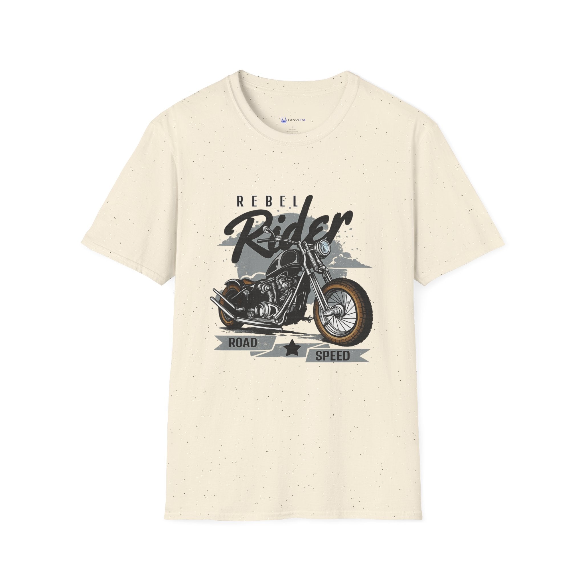 Rebel Rider Motorcycle T-Shirt — Vintage Biker Graphic Tee