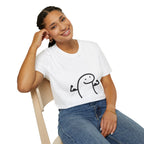 Minimalist Smiley Arms T‑Shirt — Cute Stick Figure Graphic Tee