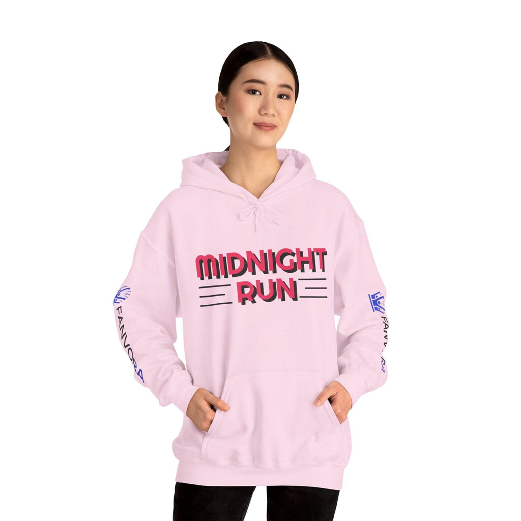 Unisex Midnight Run Hoodie — Retro Palm Beach Graphic Hooded Sweatshirt.