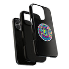 Matte Black iPhone Tough Cases 12 to 17 Pro Max  — "King of Pop Forever" Retro Pop Art Phone Case