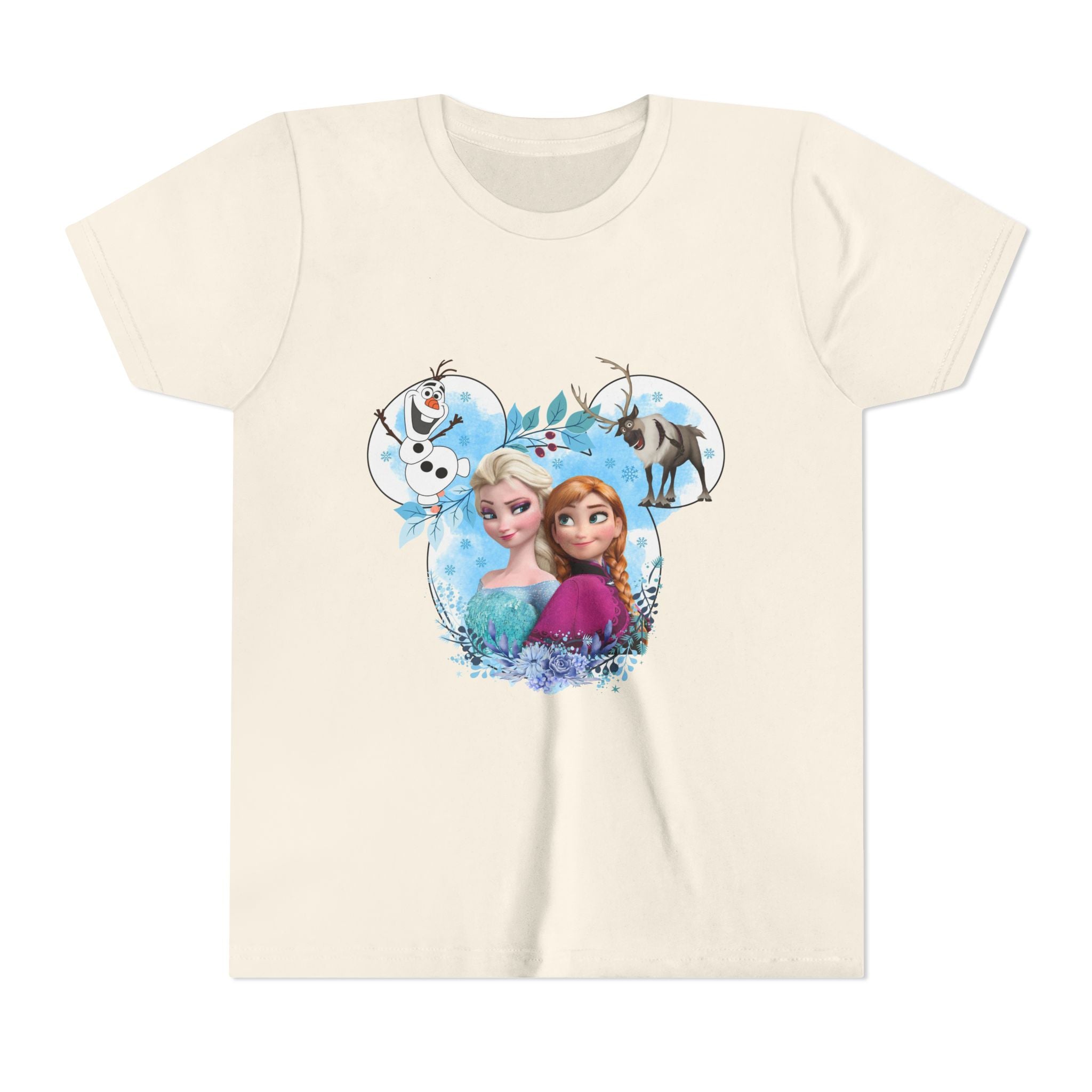 Girls' Frozen Princesses Youth Tee – Elsa & Anna Winter Friends Shirt