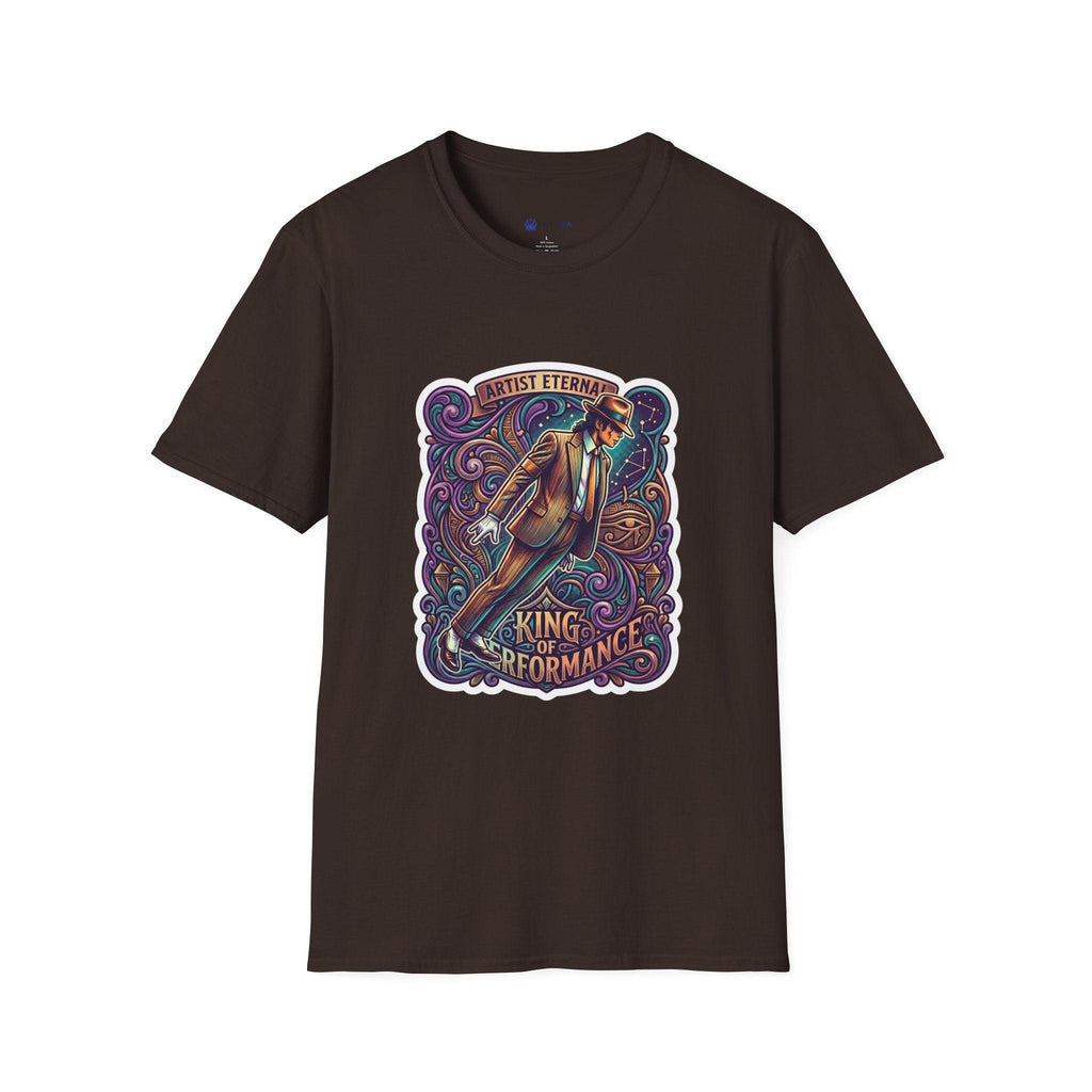 Michael Jackson King of Performance retro tribute graphic t-shirt design
