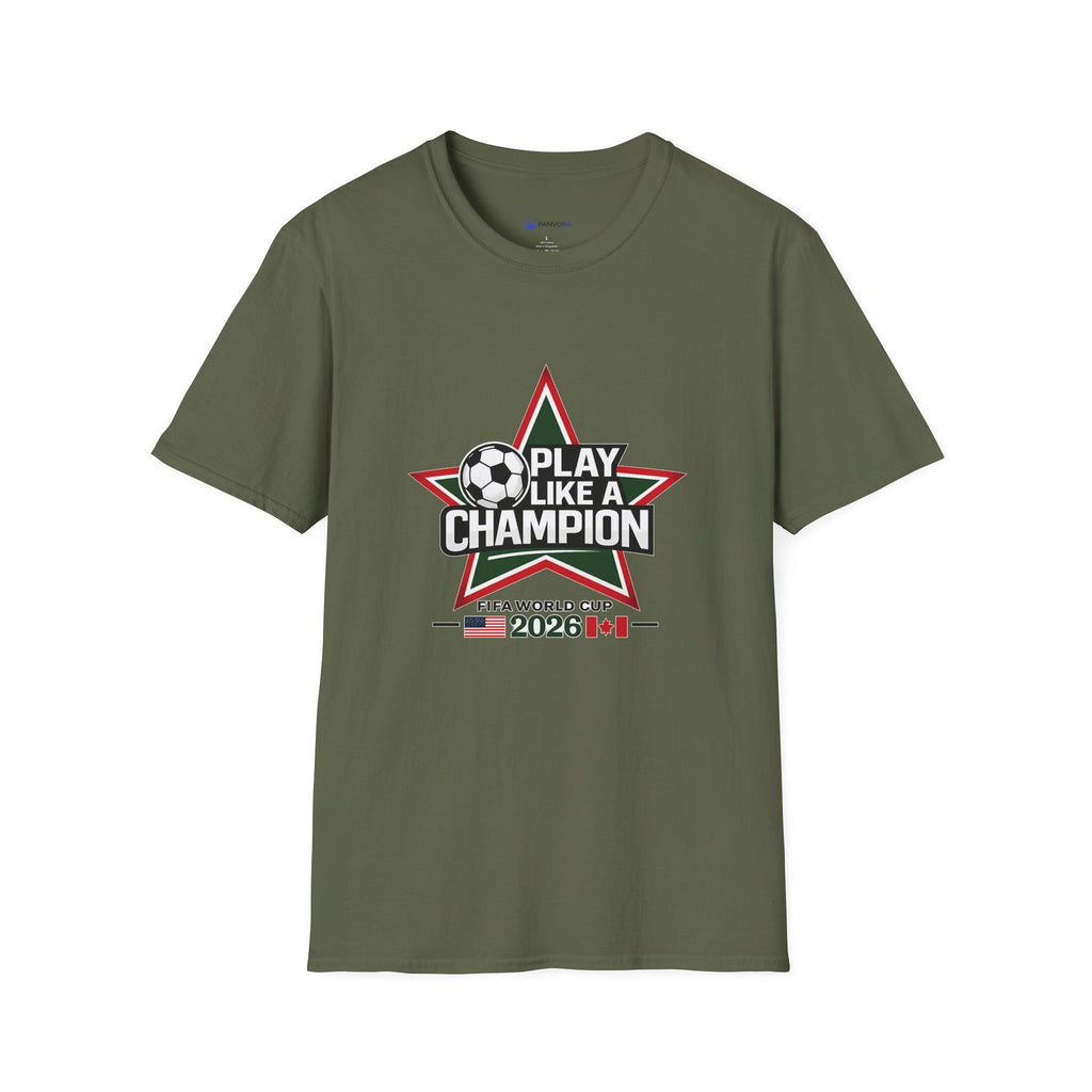 Play Like a Champion Soccer T-Shirt — Soccer 2026 Star Design