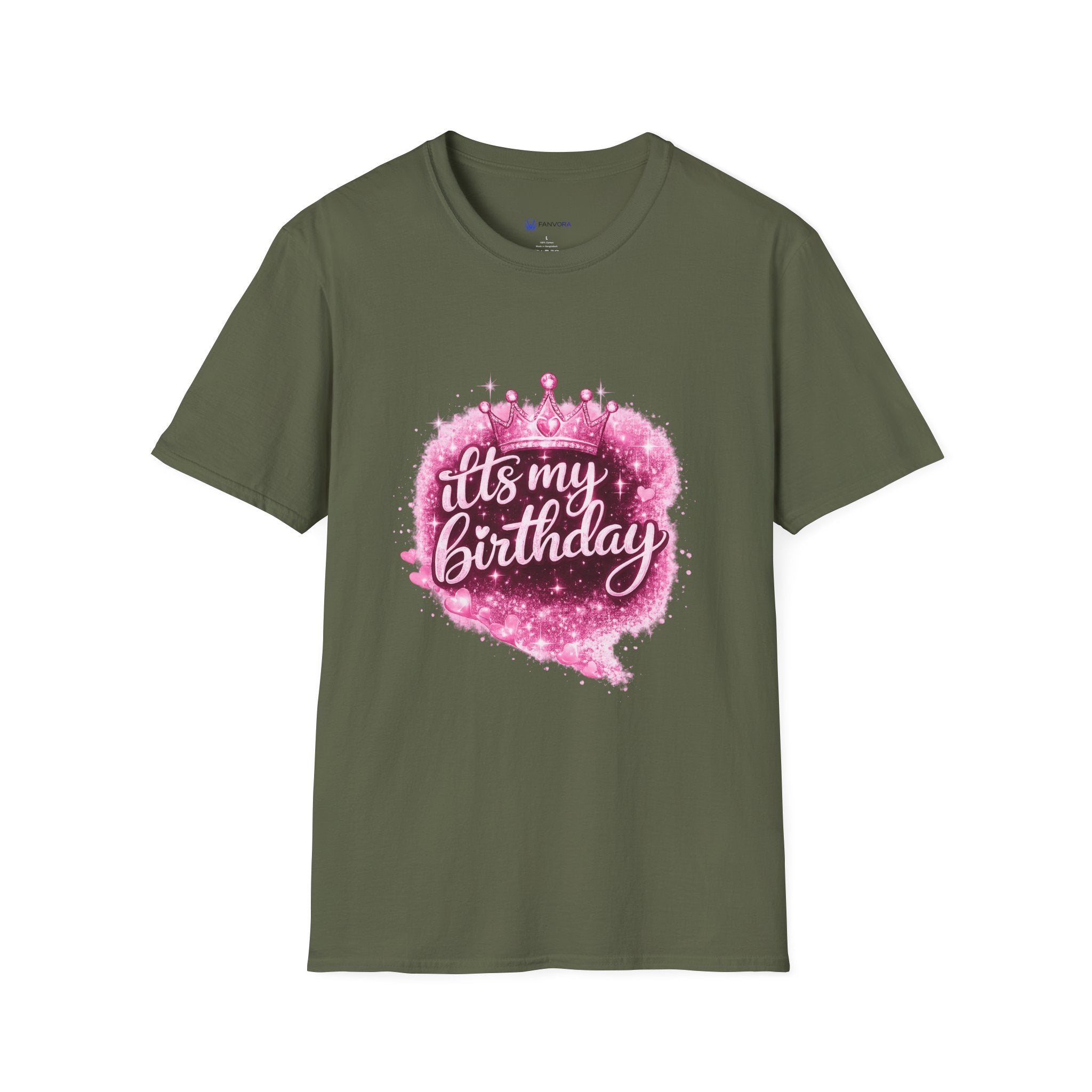 Birthday T-Shirt — “It's My Birthday” Pink Crown Celebration Tee
