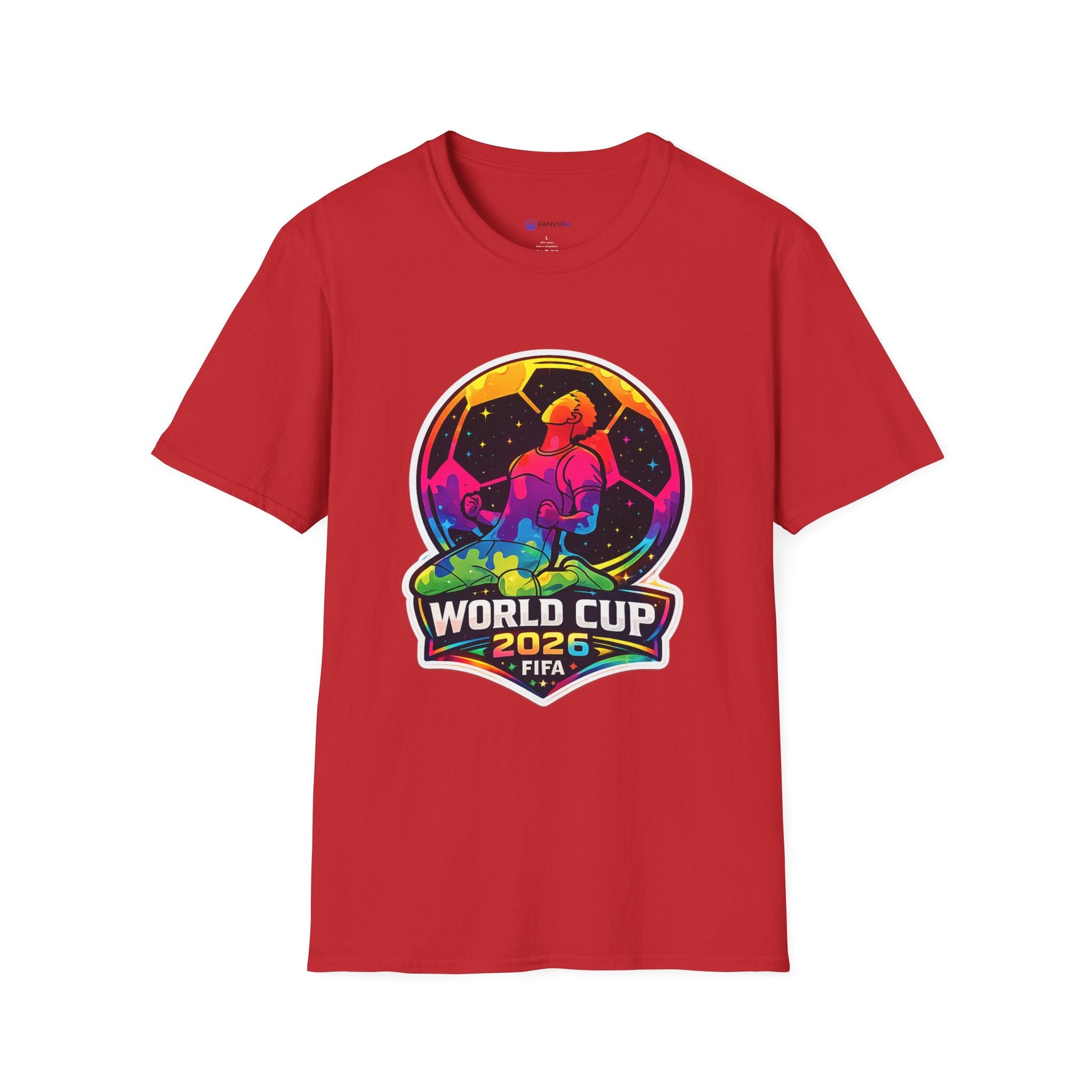 Soccer T‑Shirt — Colorful Retro Player Graphic