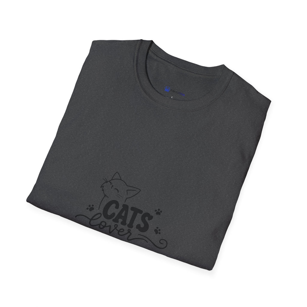 Cats Lover T-Shirt — Cute Minimal Cat Graphic Tee for Cat Moms & Pet Lovers