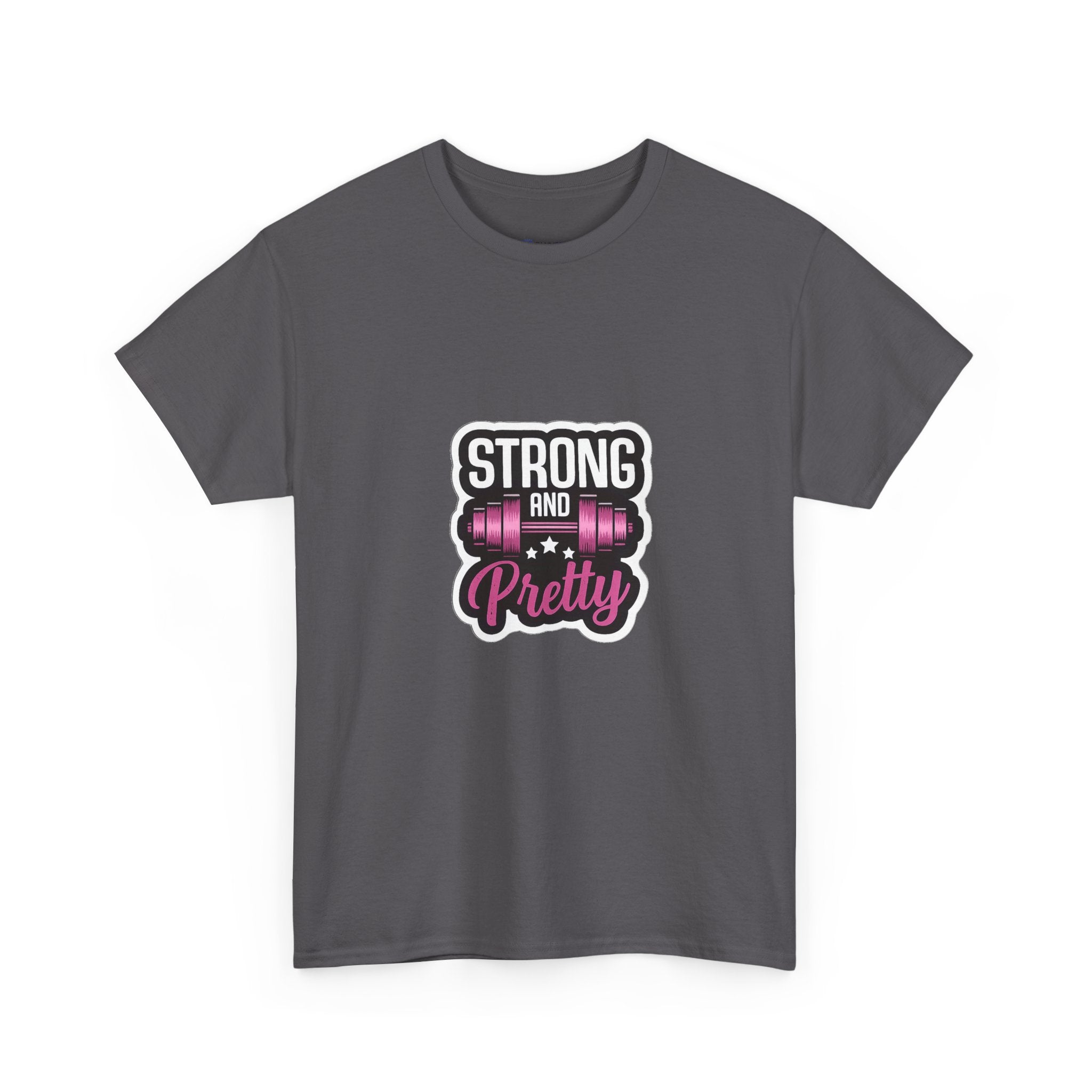 Strong and Pretty Tee — 'Strong and Pretty' Fitness Graphic T-Shirt