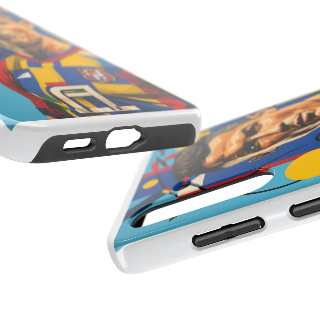 Portugal  legend Pop Art Tough Phone Case — Colorful Soccer Legend Protective Cover.