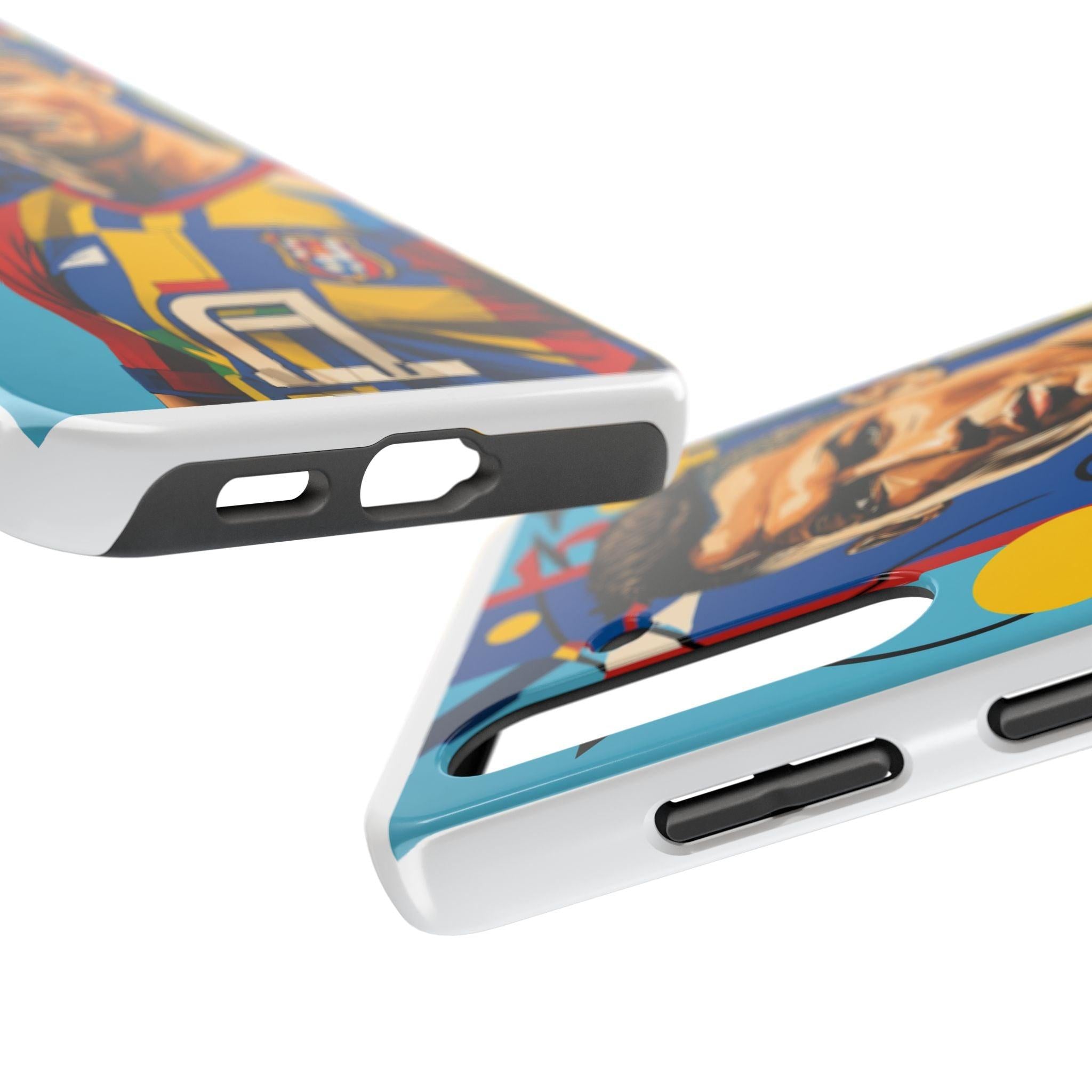 Portugal  legend Pop Art Tough Phone Case — Colorful Soccer Legend Protective Cover.