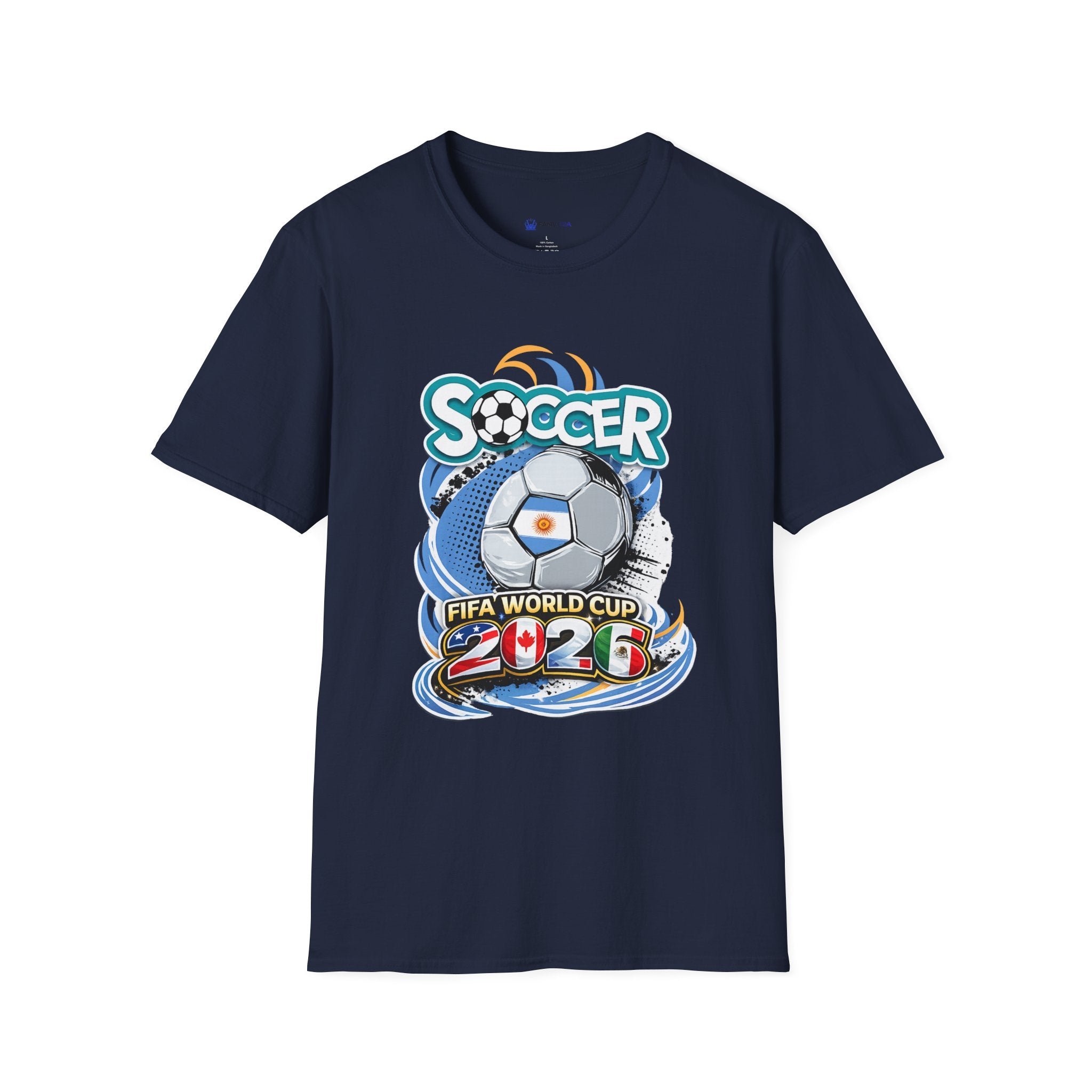 Soccer 2026  Graphic T-Shirt — Retro Ball Design soccer cup tee