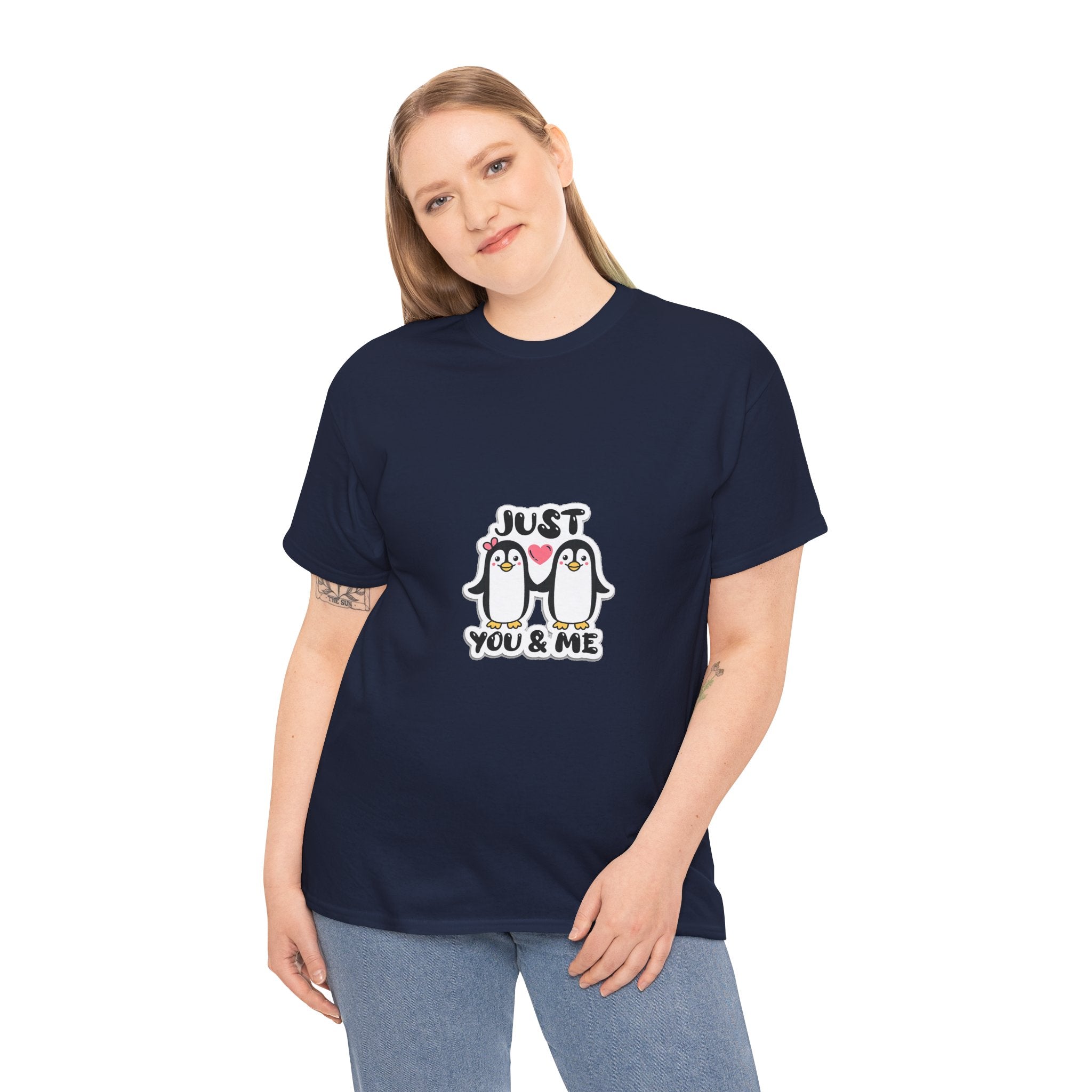 Just You & Me Penguin Tee — Cute Couples Graphic T-Shirt