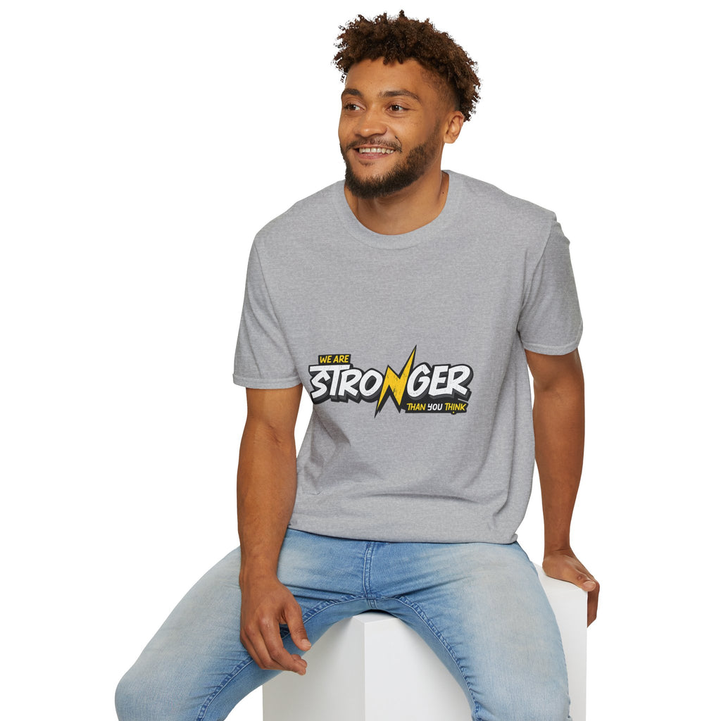 We Are Stronger Lightning Tee — Inspirational Graphic T-Shirt