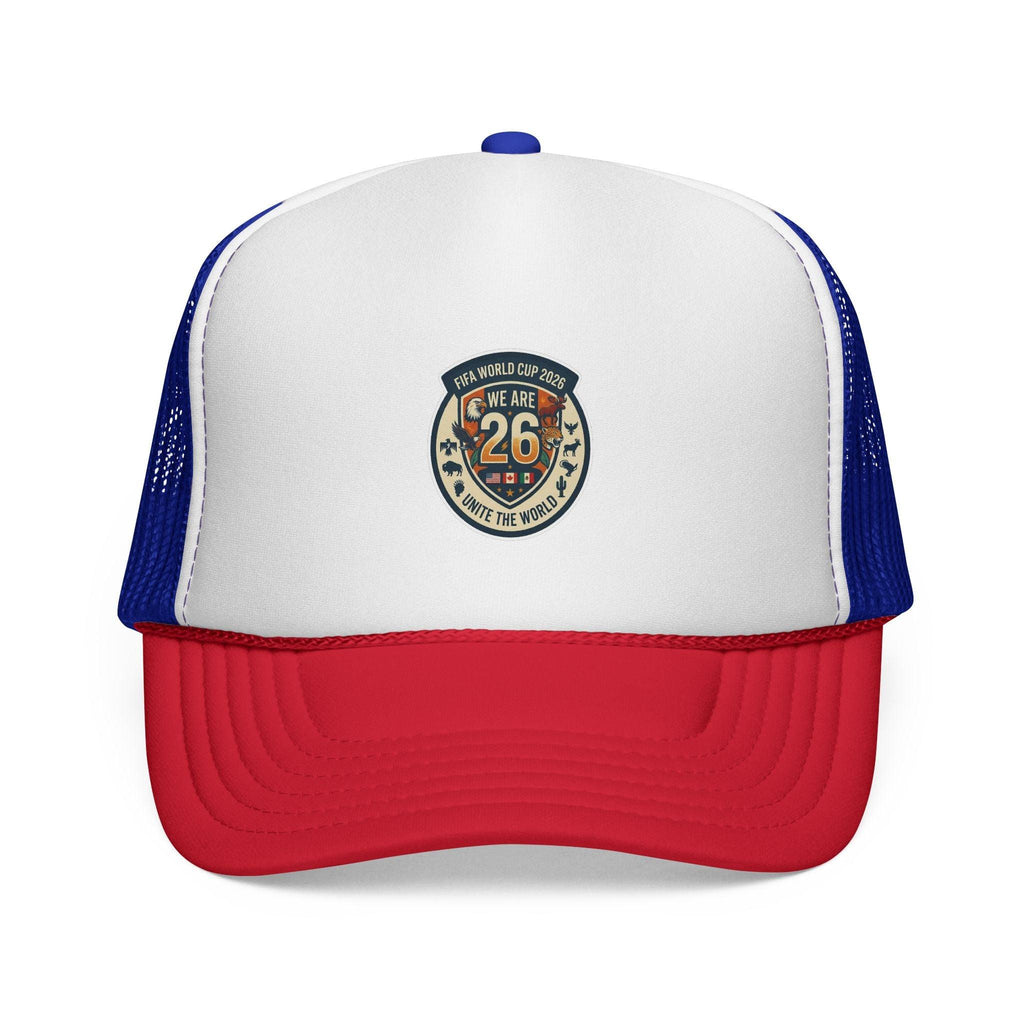 Vintage 'We Are 26' Badge Trucker Cap - World Cup 2026 Fan version.