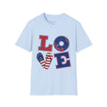 Fourth of July American flag graphic tee