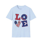 Fourth of July American flag graphic tee