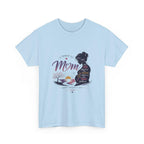 Mom Silhouette Sunset T-Shirt — "Super Mom" Graphic Tee for Mother's Day.