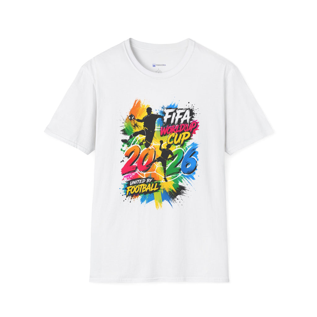 Soccer 2026 T-Shirt — Colorful Player Silhouette Design.