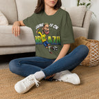 Brazilian Soccer comic style  figure T-Shirt — "Game Is On" Caricature Neymar Fan Tee