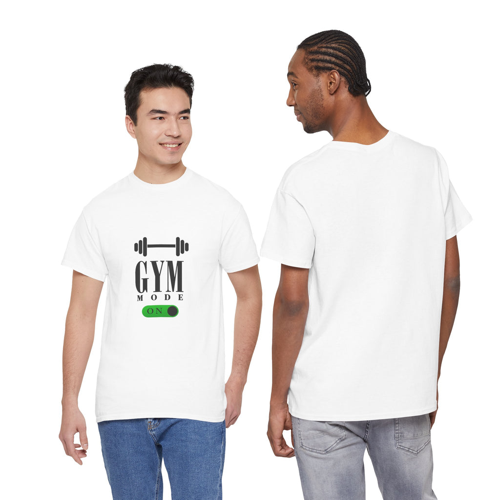 Gym Mode On T-Shirt — Workout Tee with Barbell Graphic
