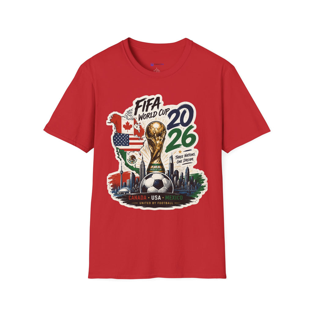World Cup 2026 T-Shirt – USA/Canada/Mexico Official Trophy Design