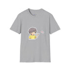 Cute Boy Waving Hearts T-Shirt — Cute Kawaii Cartoon Graphic Tee