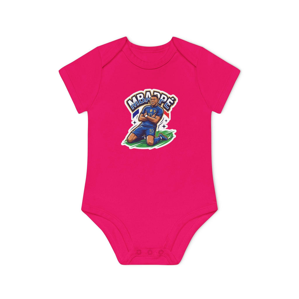 Baby Bodysuit - "France #10 Footballer Rising Star Fan Version" Future Soccer Player & Game Day Energy Organic Baby Onesie.