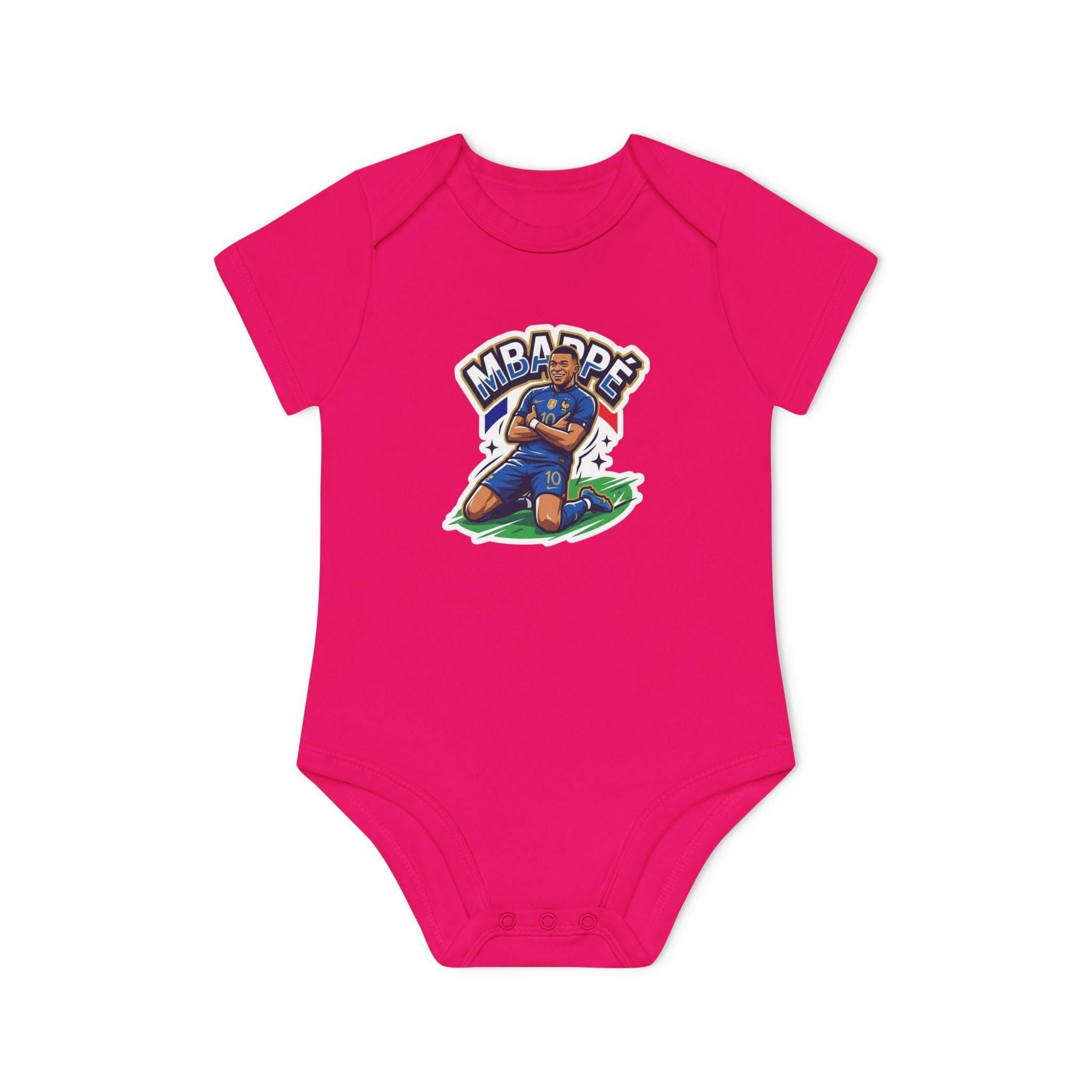 Baby Bodysuit - "France #10 Footballer Rising Star Fan Version" Future Soccer Player & Game Day Energy Organic Baby Onesie.
