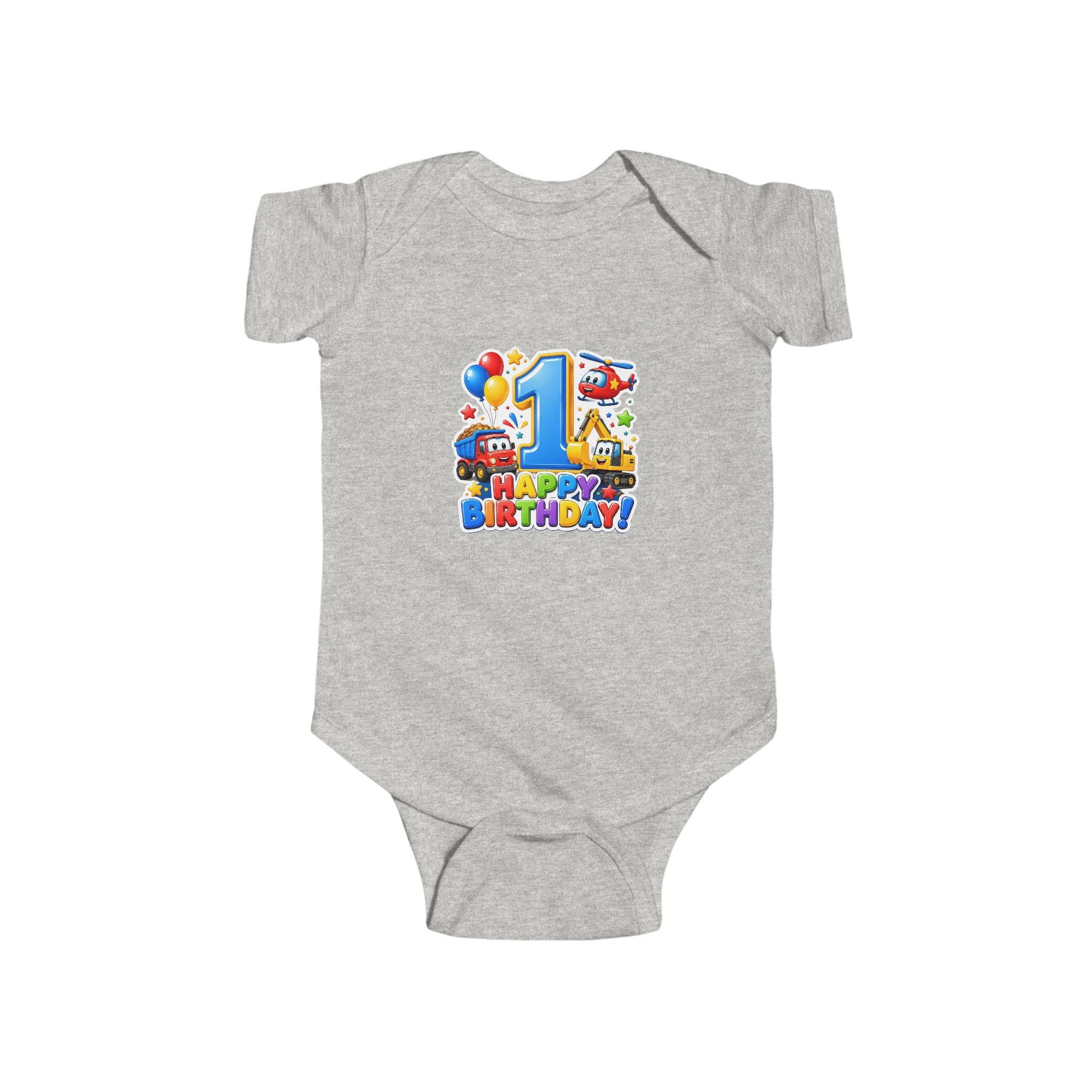 1st Birthday Infant Bodysuit - Colorful Number One Party Design