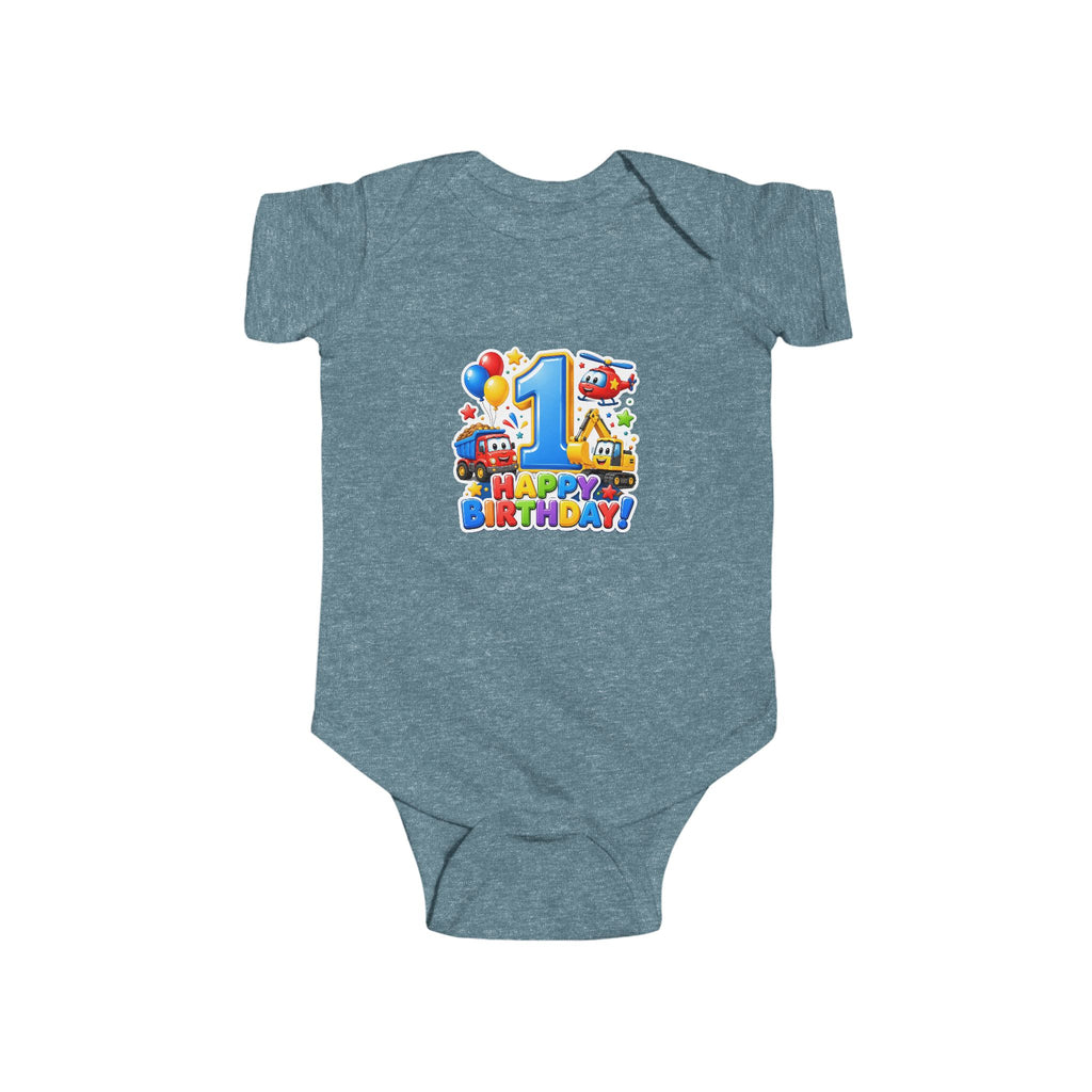 1st Birthday Infant Bodysuit - Colorful Number One Party Design