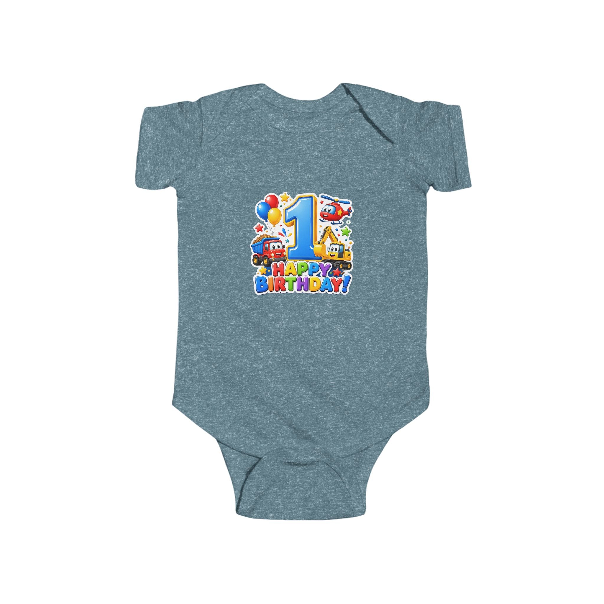 1st Birthday Infant Bodysuit - Colorful Number One Party Design