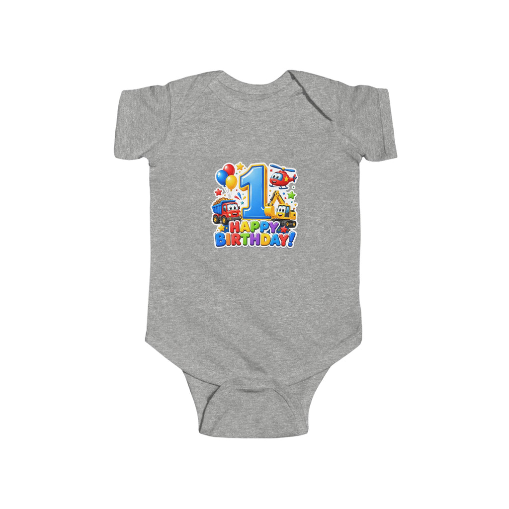 1st Birthday Infant Bodysuit - Colorful Number One Party Design