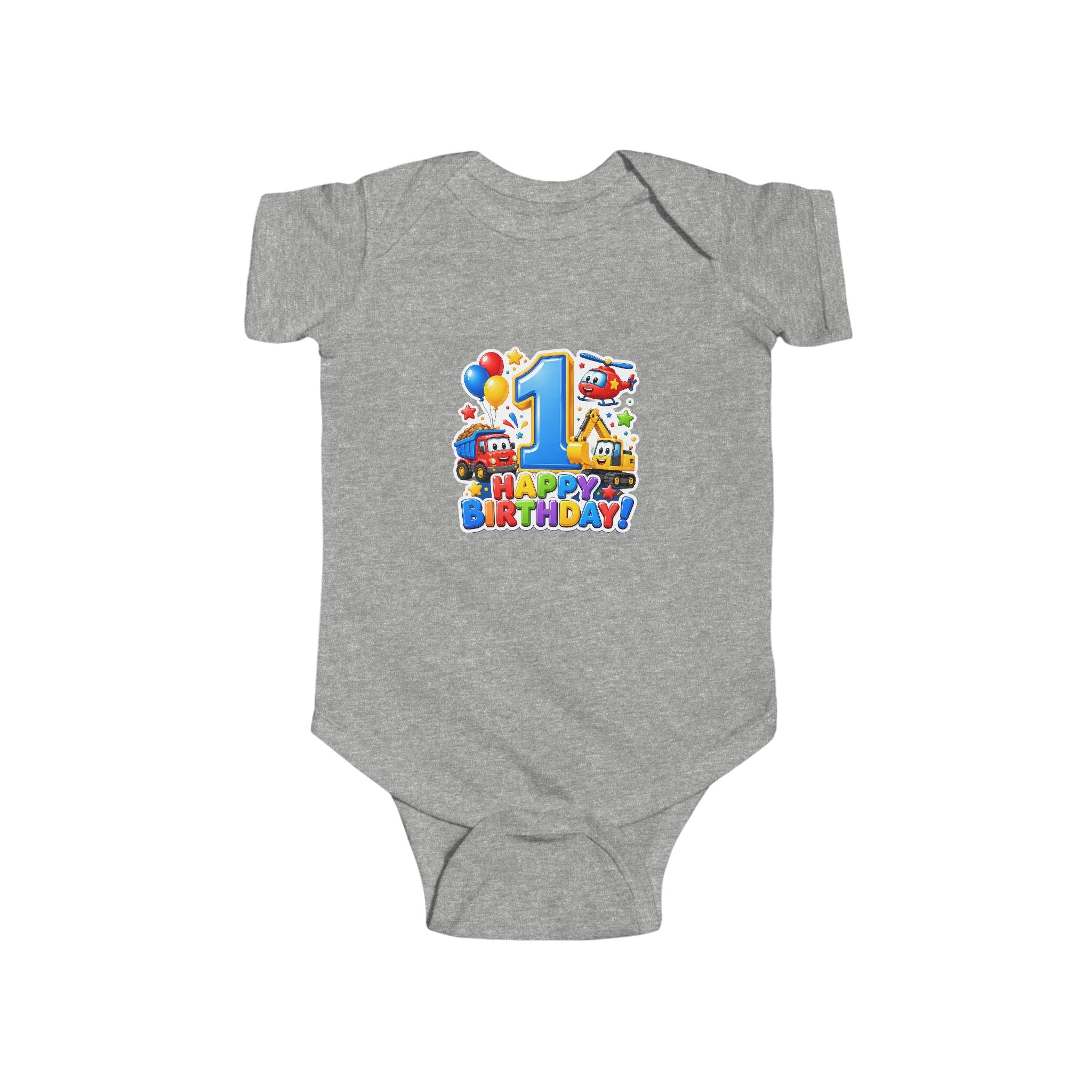 1st Birthday Infant Bodysuit - Colorful Number One Party Design