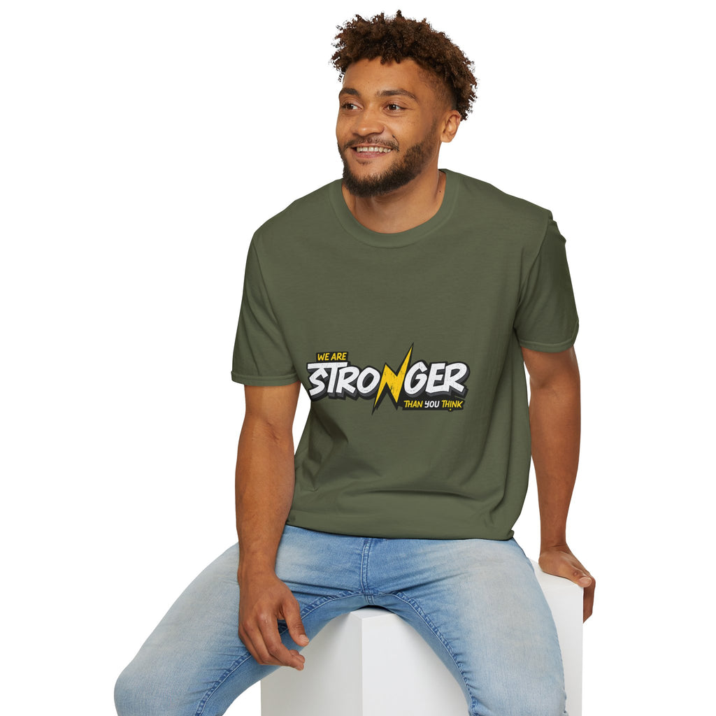 We Are Stronger Lightning Tee — Inspirational Graphic T-Shirt