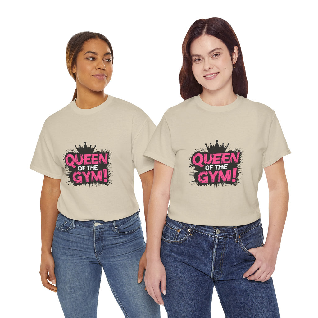 Queen of the Gym T-Shirt — Pink Crown Fitness Tee