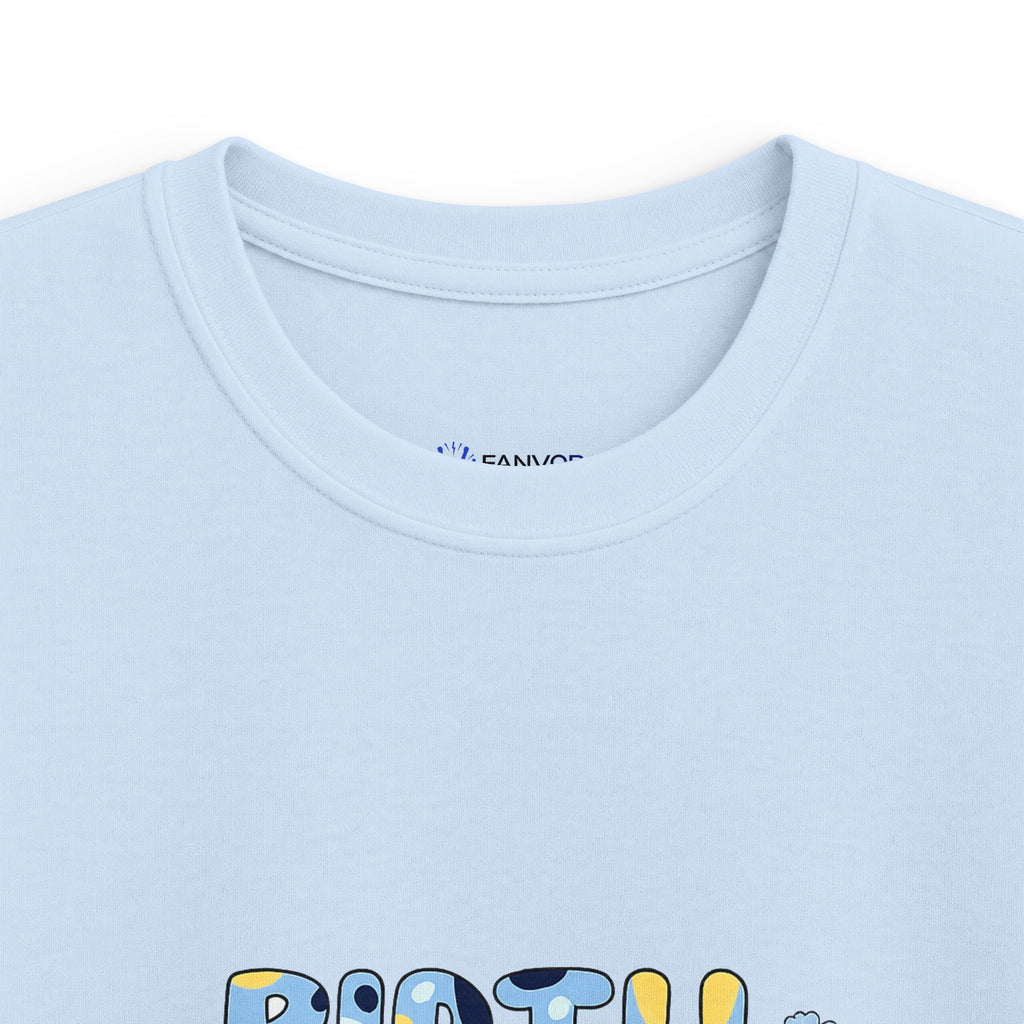 Kids Tee — Cute Blue "Birthday Boy" Bubble Letter Shirt