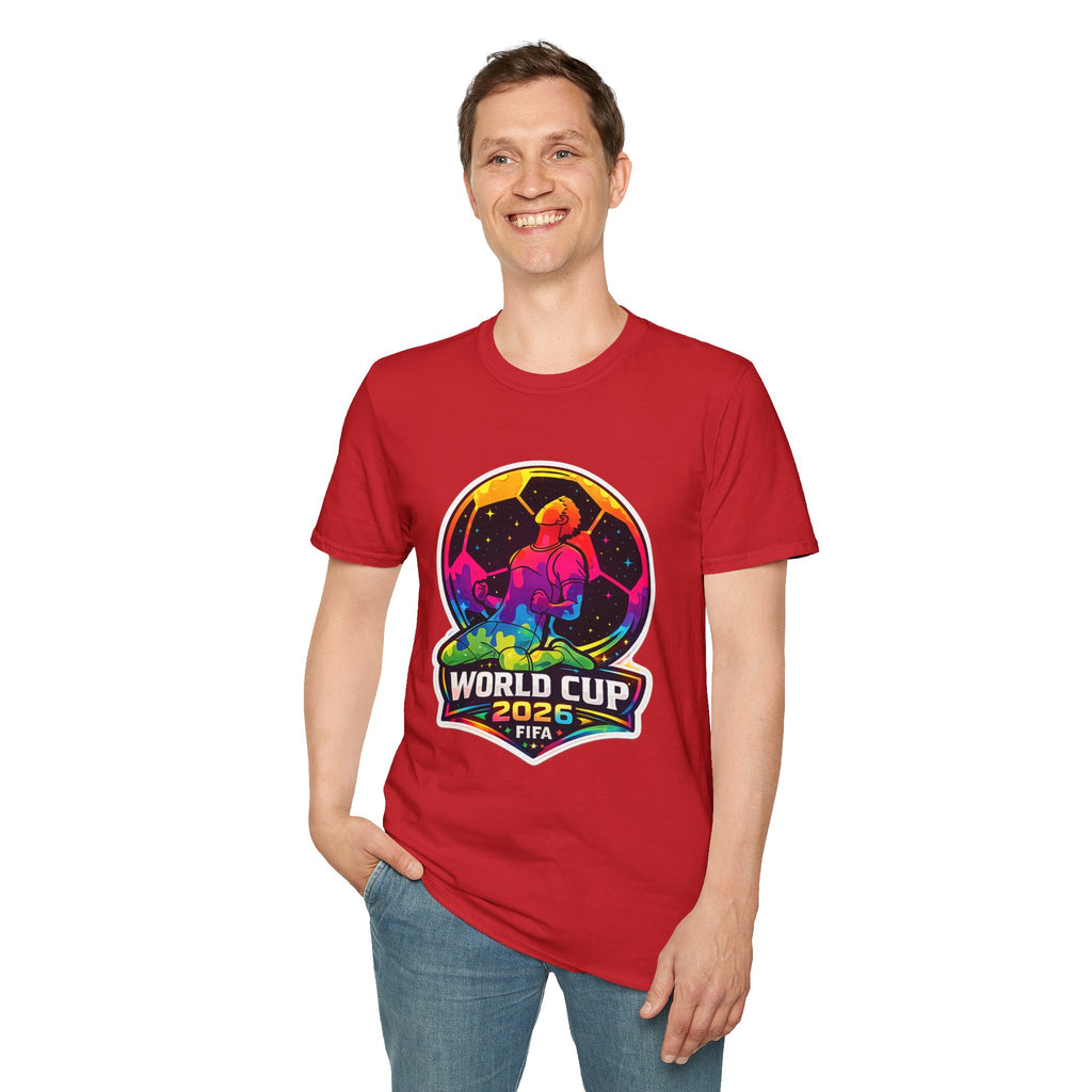 Soccer T‑Shirt — Colorful Retro Player Graphic