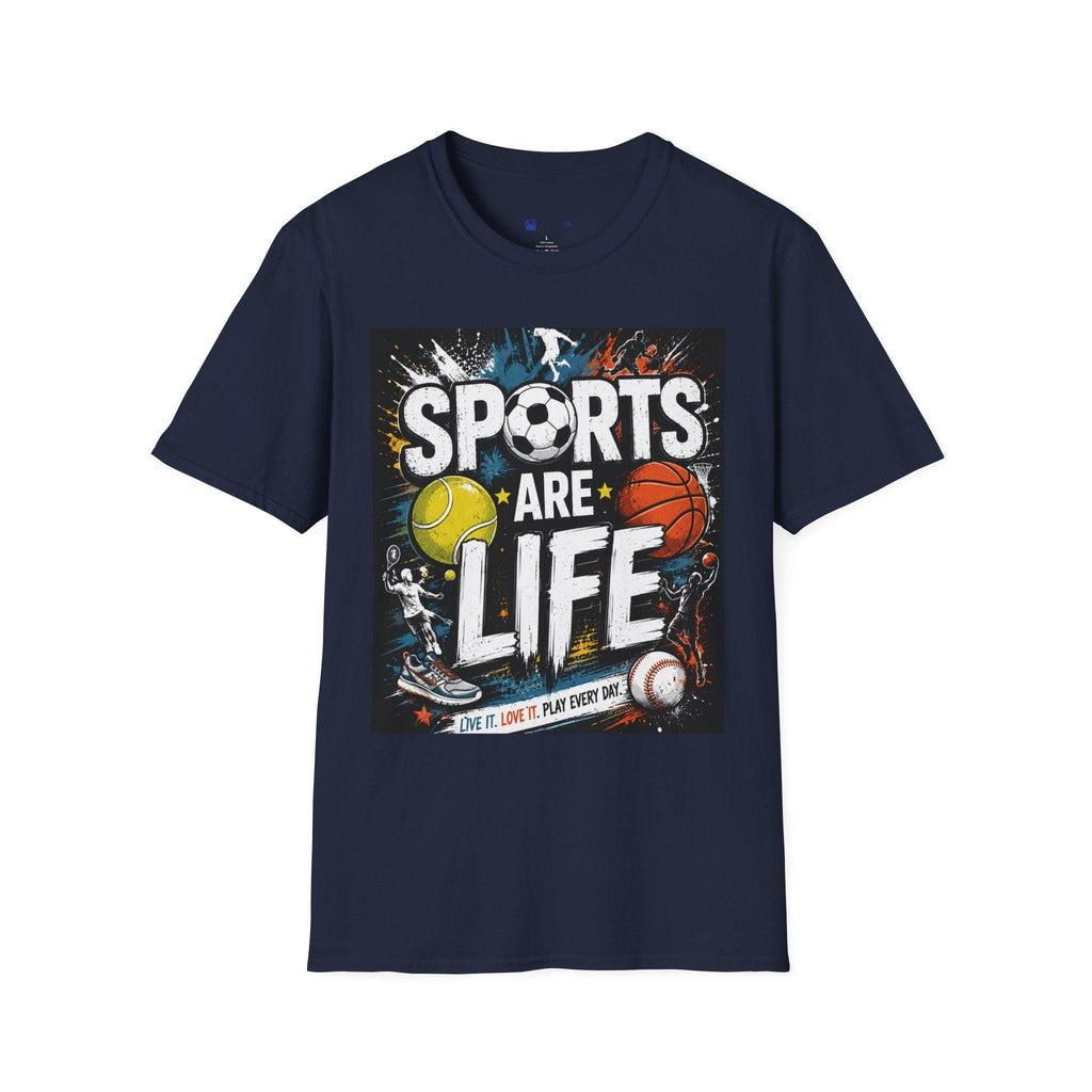 Sports Are Life T‑Shirt — Multi‑Sport Athletic Graphic Tee black sports.