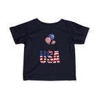 Infant Tee - USA Flag Balloons Graphic (Patriotic 4th of July Baby Shirt).