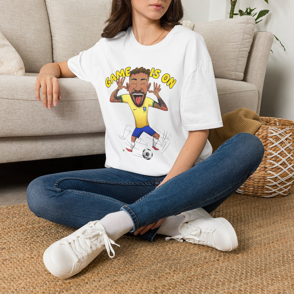 Soccer 'Game Is On' Graphic funny figure design  T‑Shirt