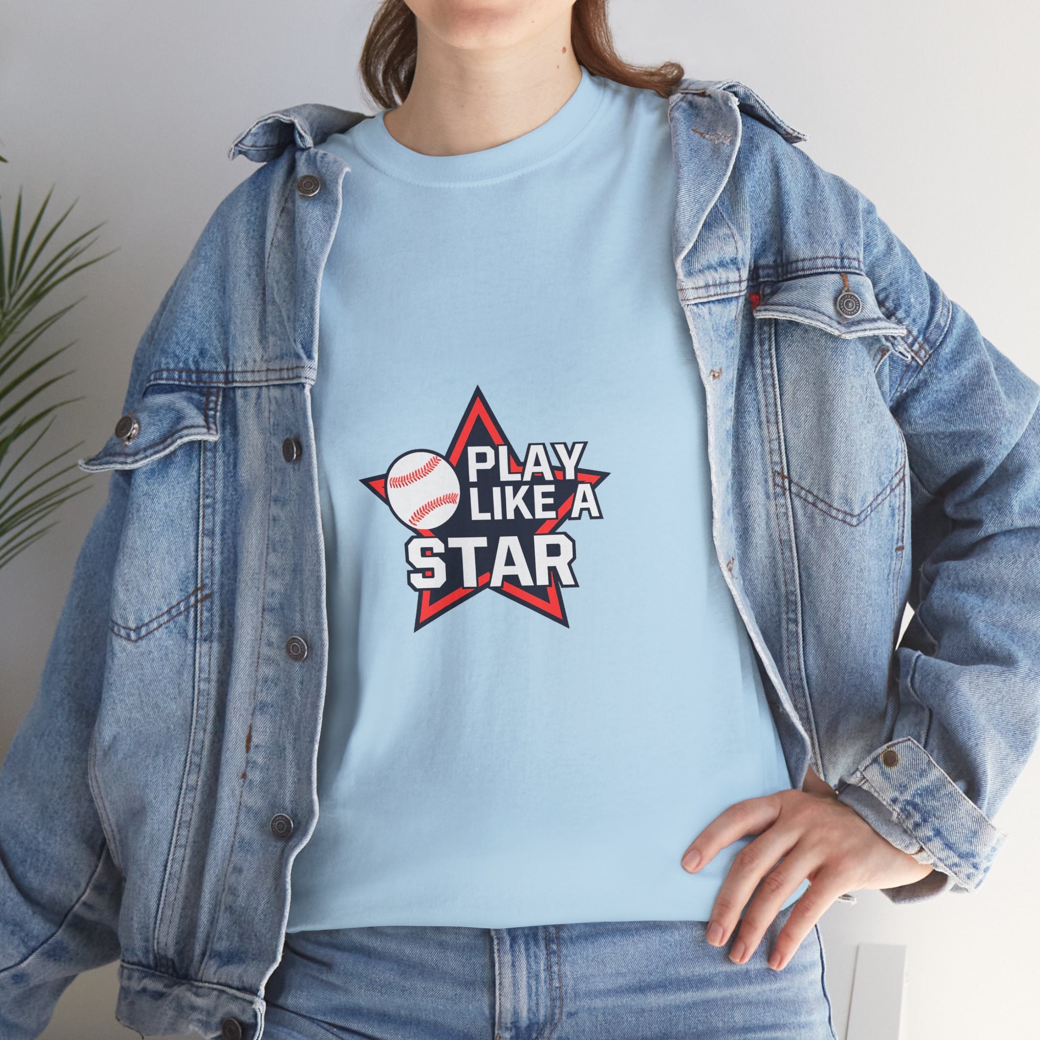 Play Like a Star Baseball Tee — Kids & Youth Sports Shirt