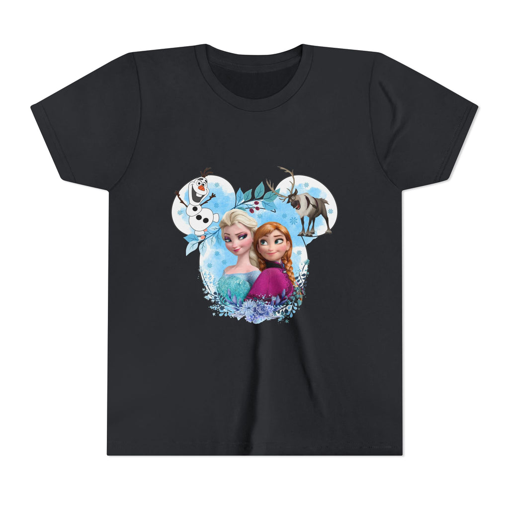 Girls' Frozen Princesses Youth Tee – Elsa & Anna Winter Friends Shirt