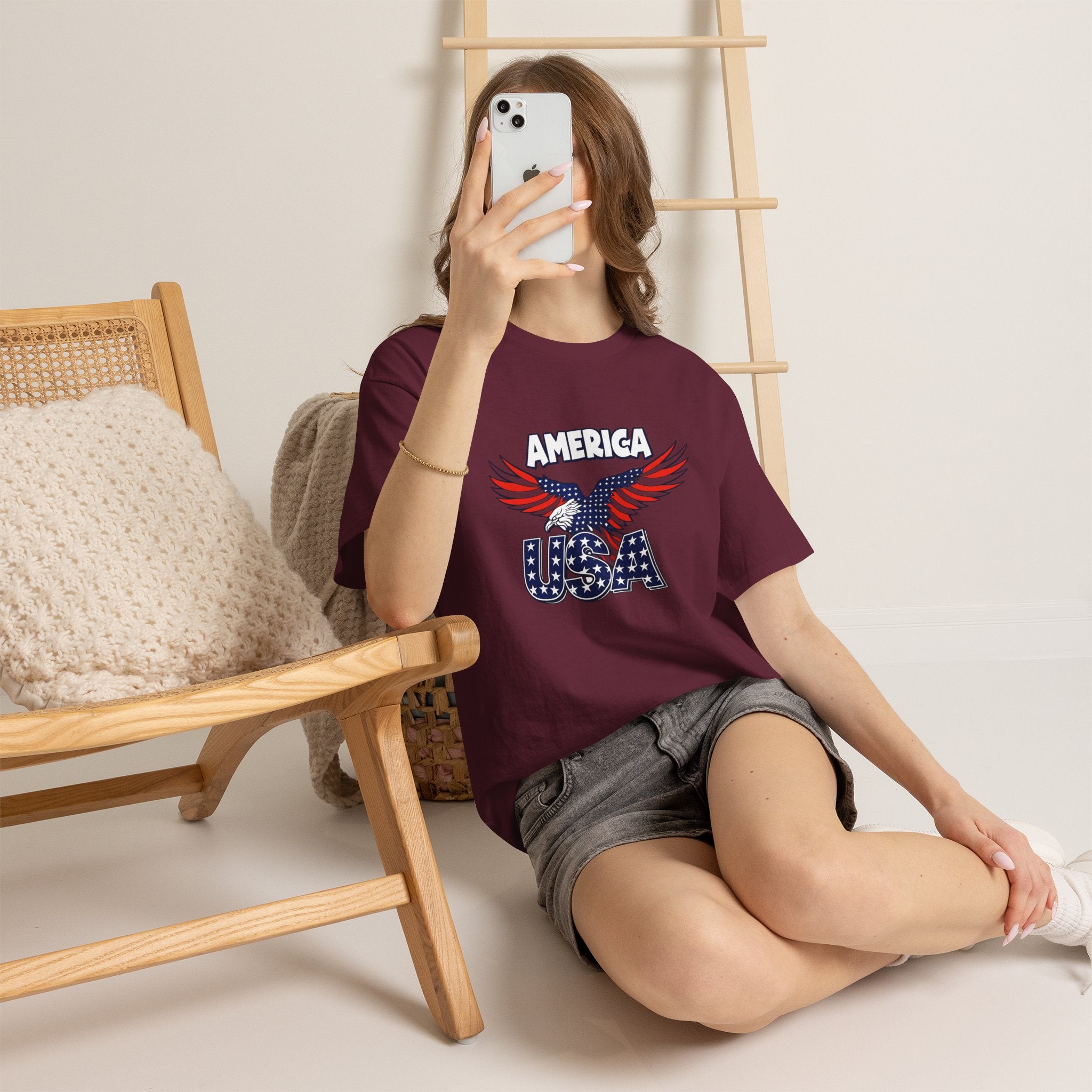 USA Eagle T-Shirt – America Patriotic Graphic Tee for 4th of July