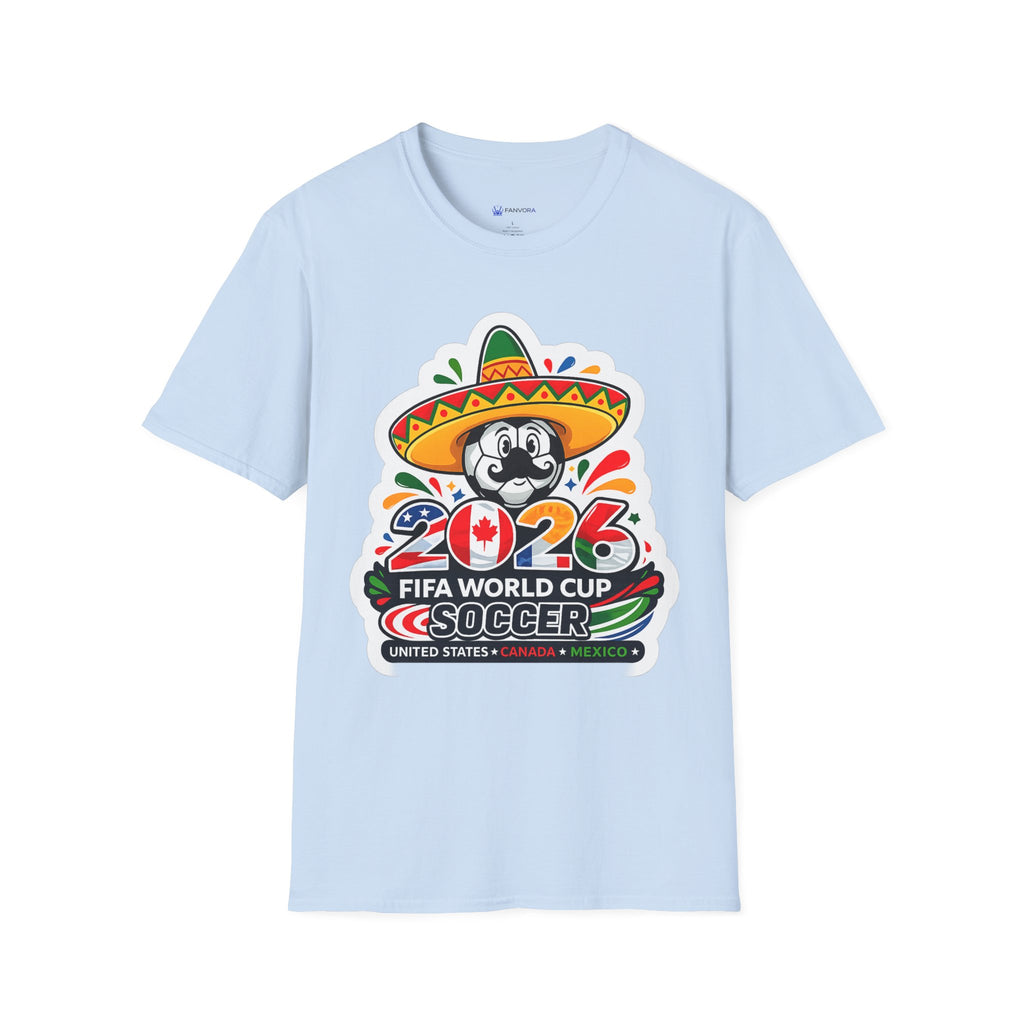 Soccer 2026 Soccer T-Shirt — Colorful Sombrero Mascot Design
