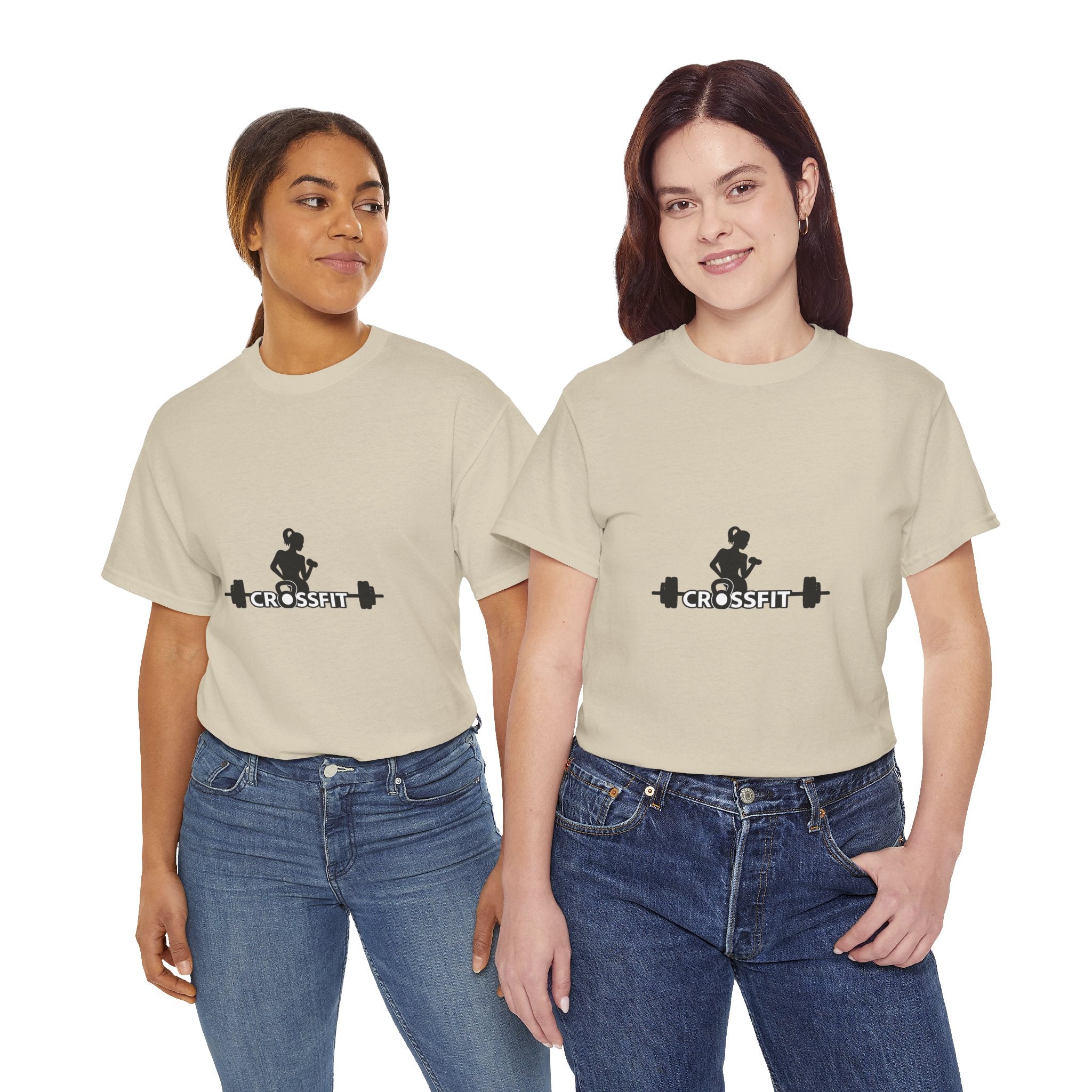 CrossFit Weightlifter T-Shirt — Barbell Silhouette Gym Tee
