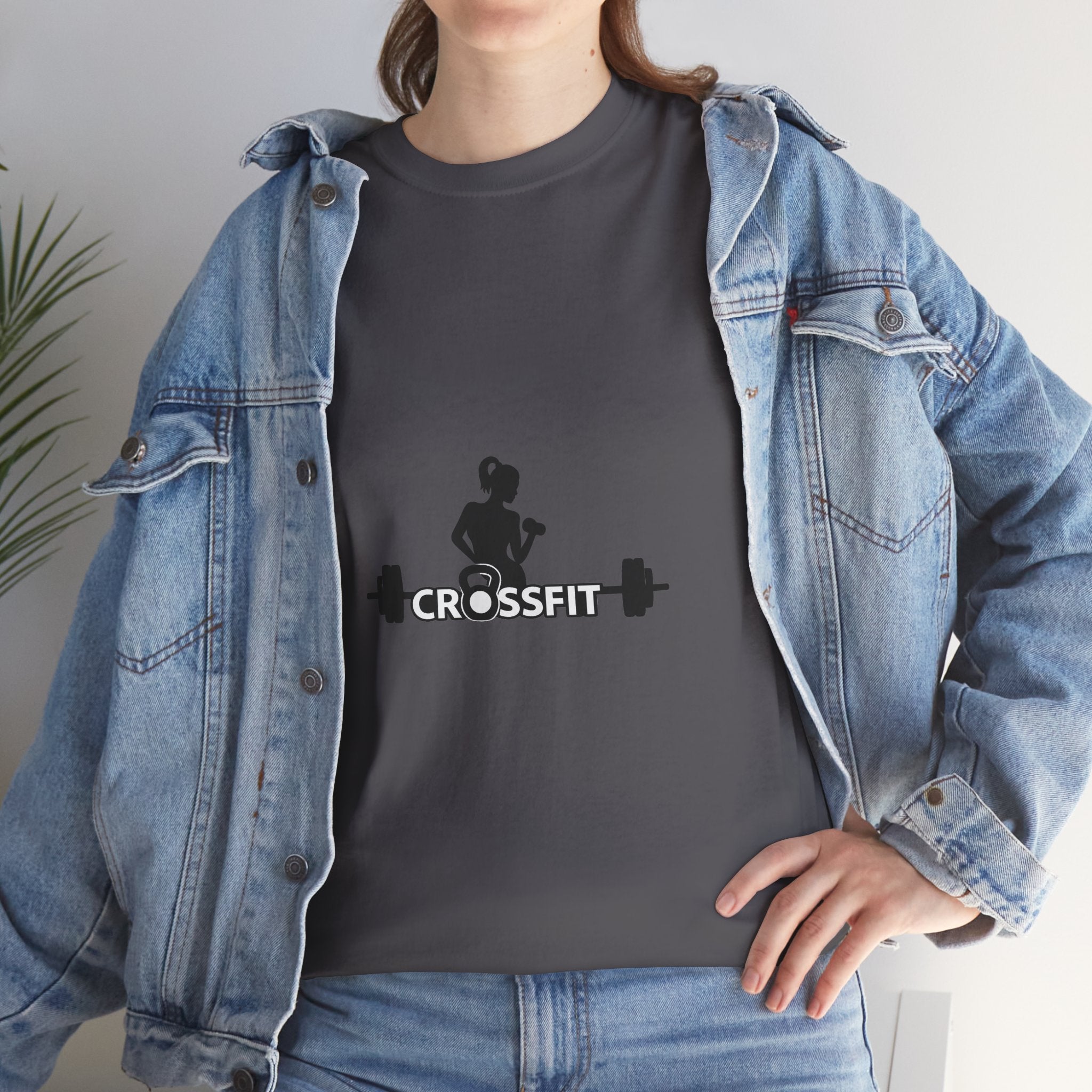 CrossFit Weightlifter T-Shirt — Barbell Silhouette Gym Tee