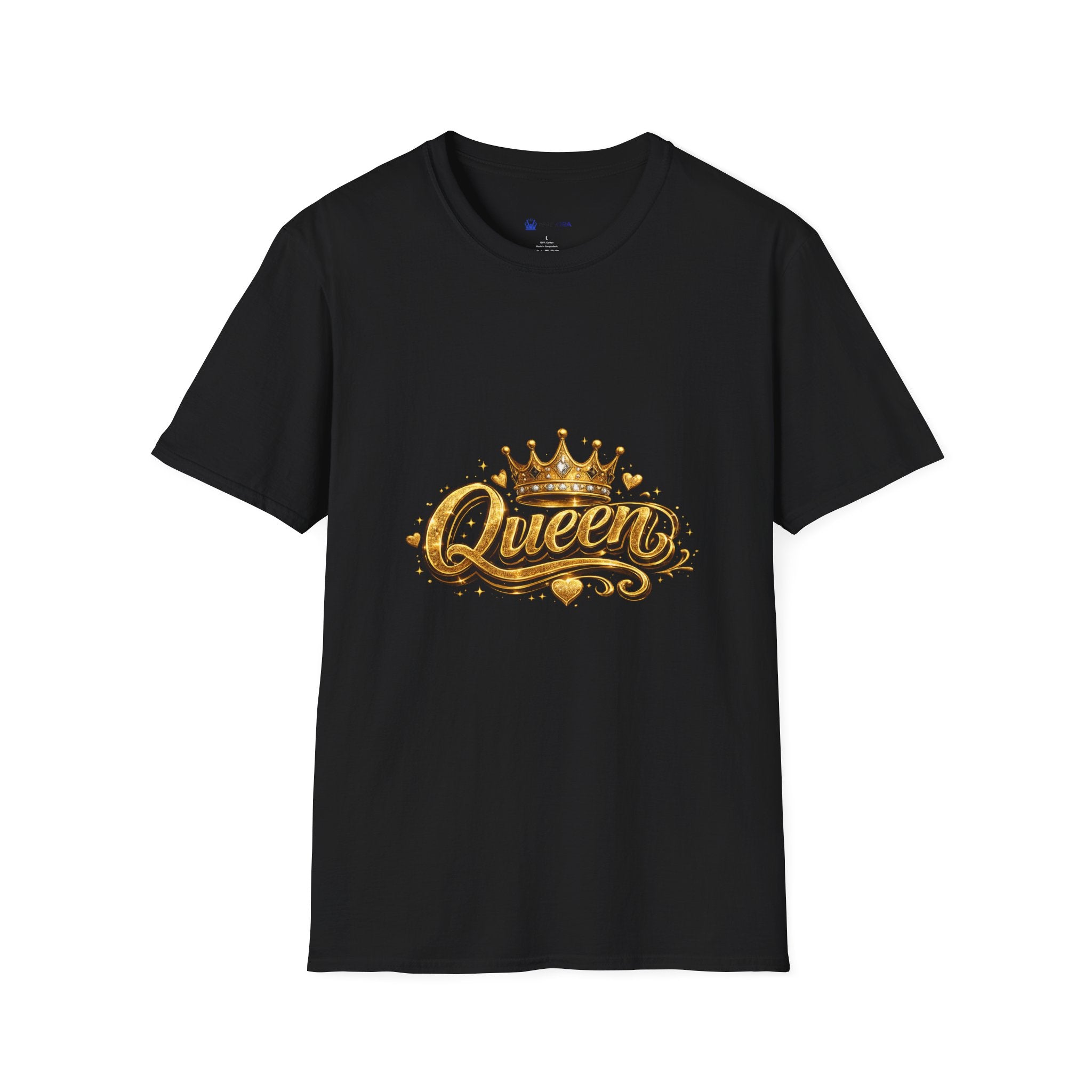 Queen Graphic T-Shirt — Gold Crown Design