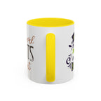 Inspirational "Creativity Never Goes Out of Style" Accent Coffee Mug (Black Handle).